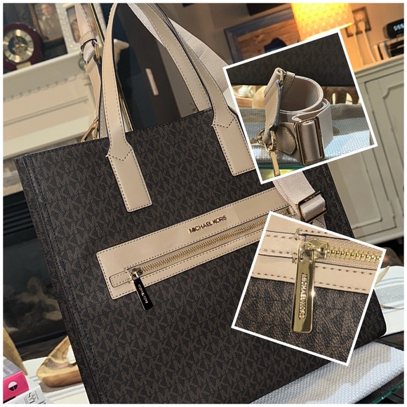Authentic MICHAEL Michael Kors Kenly Large Tote in Bisque, NWT & Uncarried - Picture 1 of 16